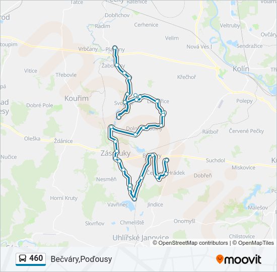 460 bus Line Map