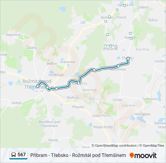 567 bus Line Map