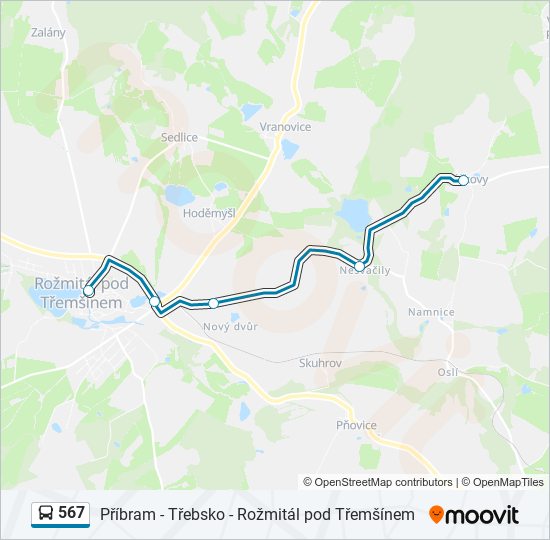 567 bus Line Map