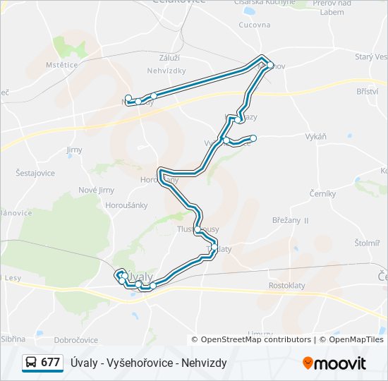 677 bus Line Map