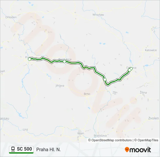 SC 500 Train Line Map