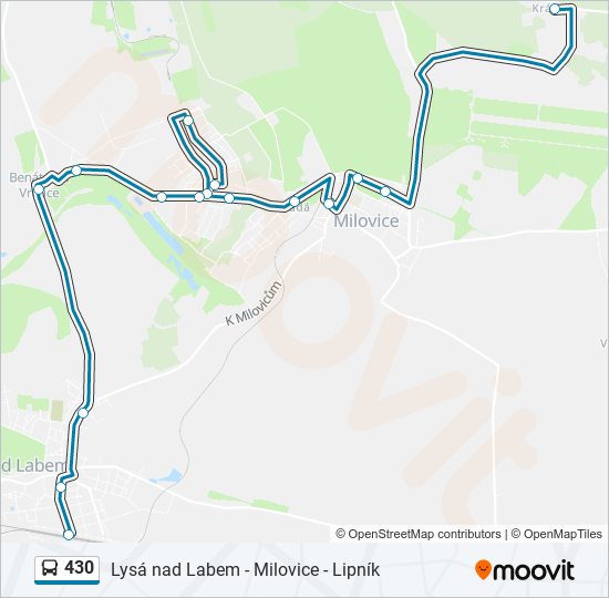 Автобус 430: карта маршрута