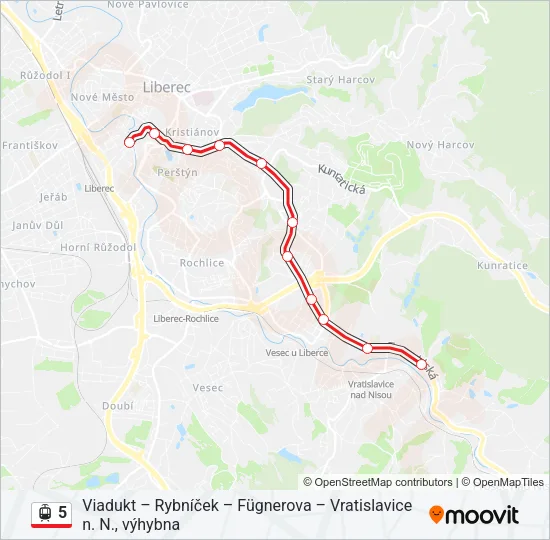 5 Light Rail Line Map