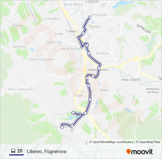 20 Bus Line Map