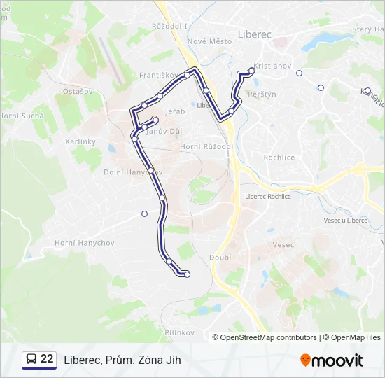 22 Bus Line Map