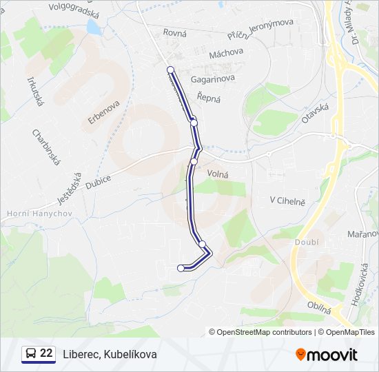 Автобус 22: карта маршрута