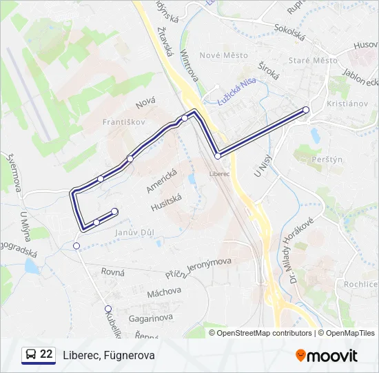 22 Bus Line Map