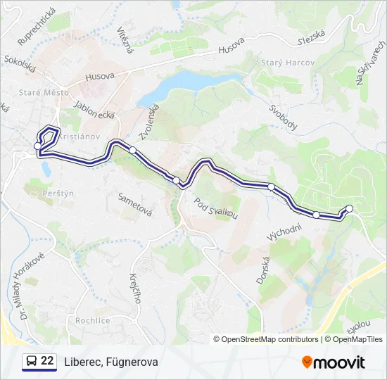 22 Bus Line Map