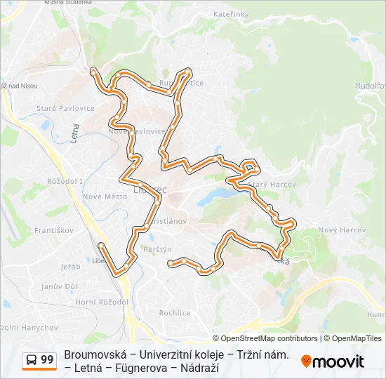 99 Bus Line Map