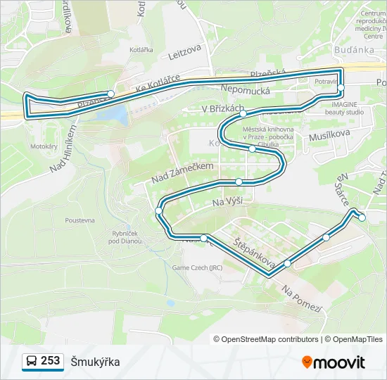 253 Bus Line Map