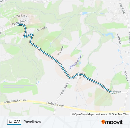 277 bus Line Map