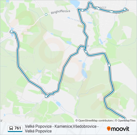 761 bus Line Map