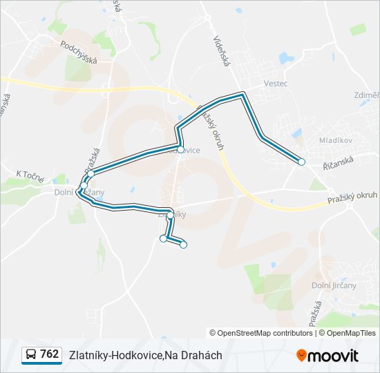 762 bus Line Map