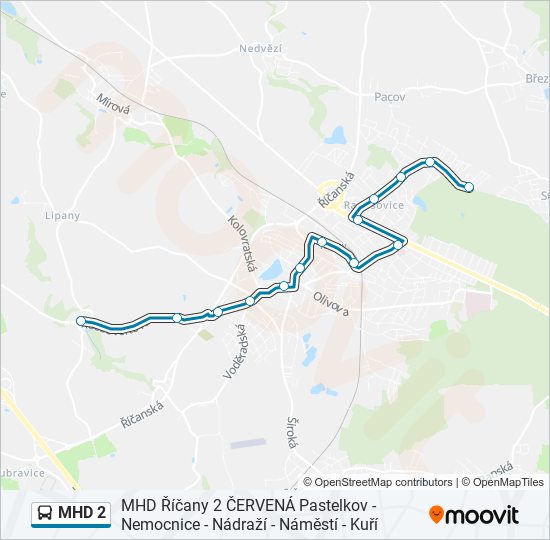 MHD 2 bus Line Map