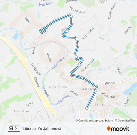 51 Bus Line Map
