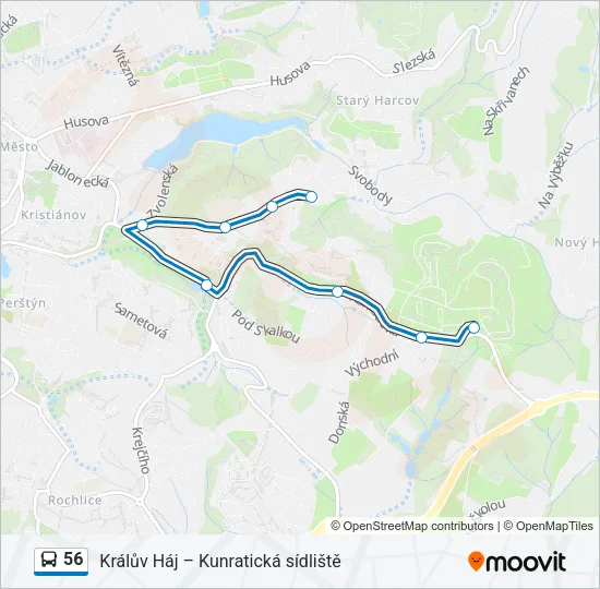 Автобус 56: карта маршрута