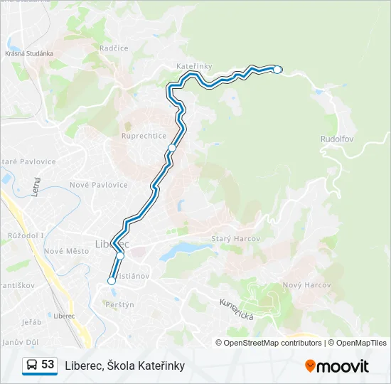 53 Bus Line Map