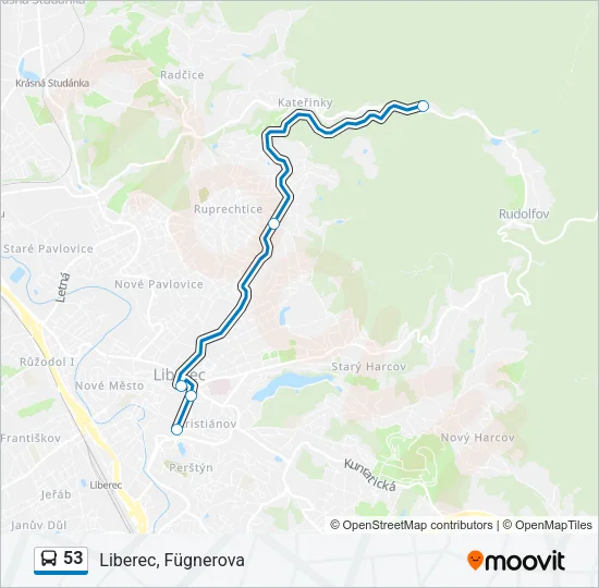 53 Bus Line Map