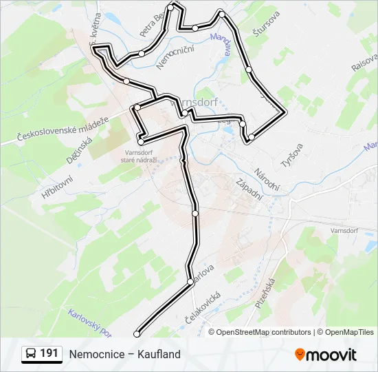 191 Bus Line Map