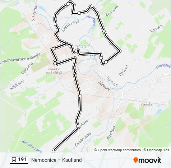 191 Bus Line Map