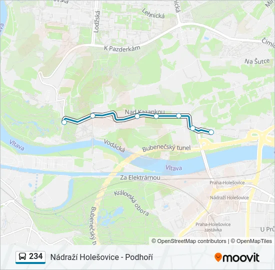 Автобус 234: карта маршрута