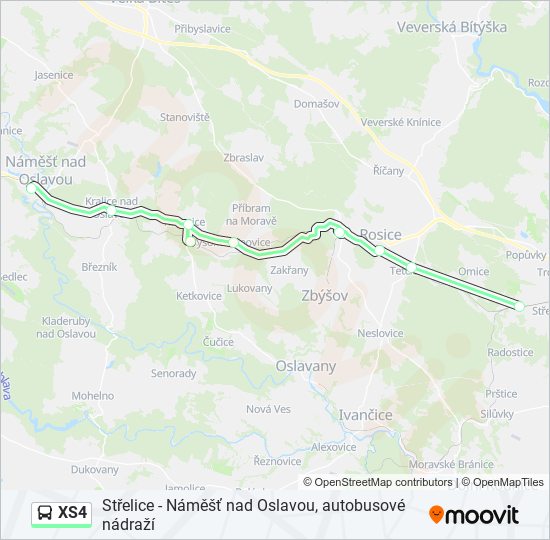 XS4 bus Line Map