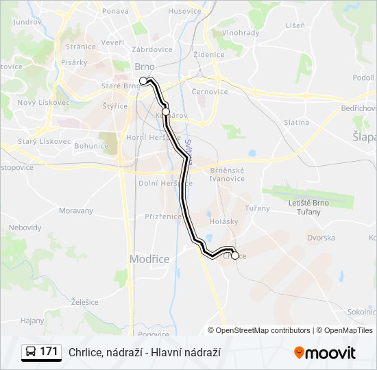 171 bus Line Map