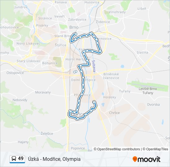 49 bus Line Map