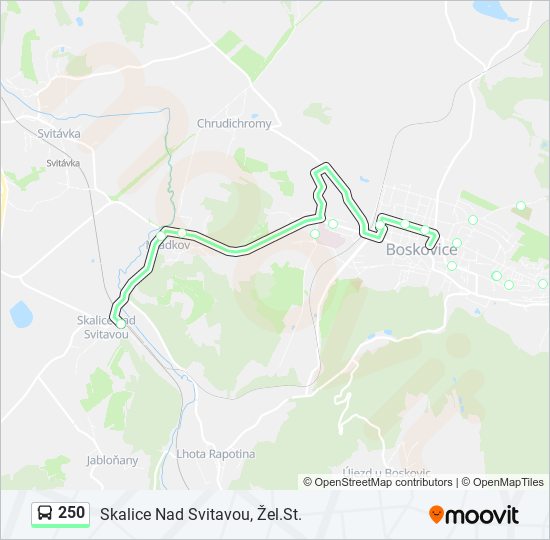 250 bus Line Map