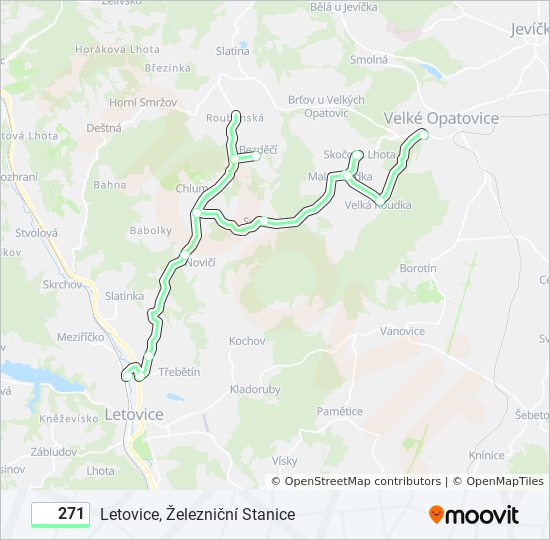 271 autobus Mapa linky