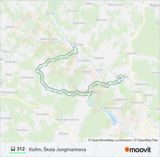 312 bus Line Map