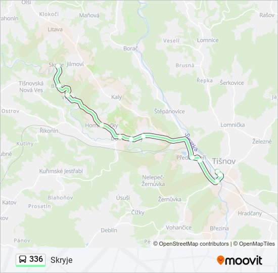 336 bus Line Map