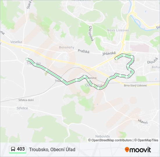 403 bus Line Map