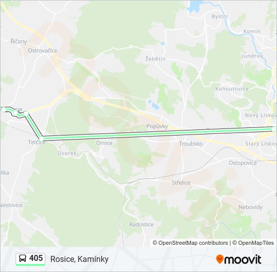 Автобус 405: карта маршрута
