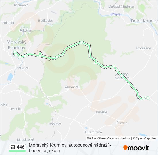 446 bus Line Map