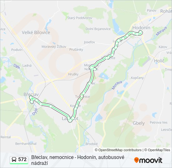 572 bus Line Map