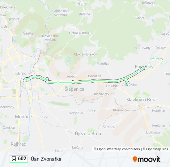 602 bus Line Map