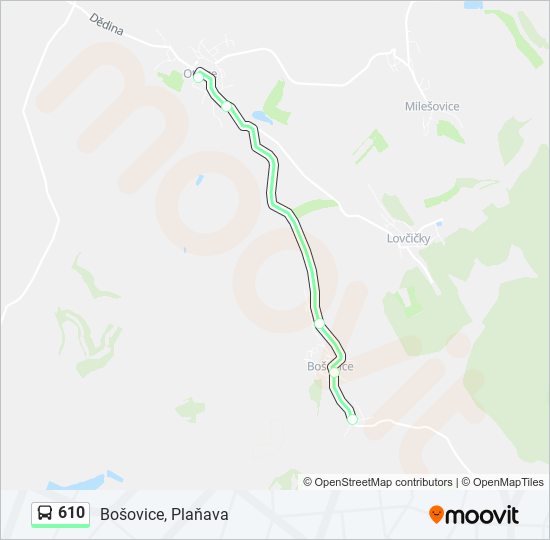 610 bus Line Map