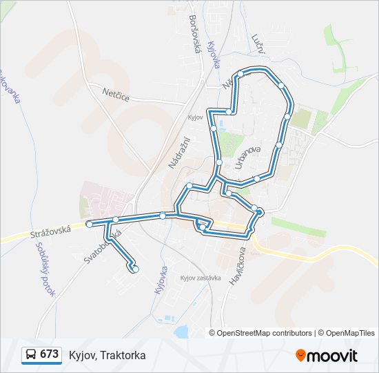 673 bus Line Map