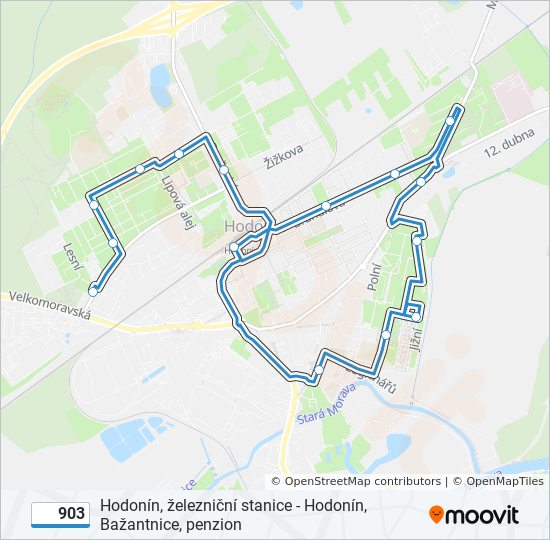 Автобус 903: карта маршрута
