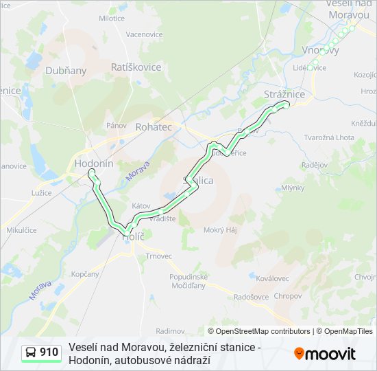 910 bus Line Map