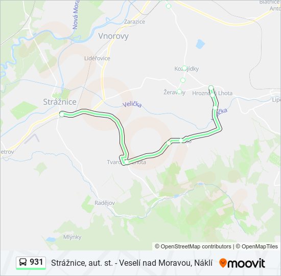 931 bus Line Map