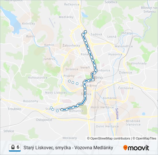 6 tram Line Map