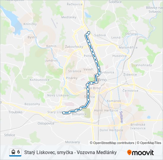 6 tram Line Map