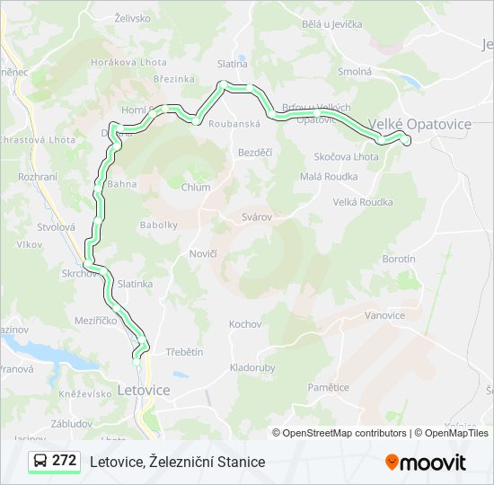 272 autobus Mapa linky