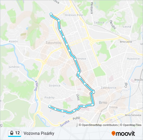 12 tram Line Map