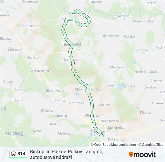 814 bus Line Map