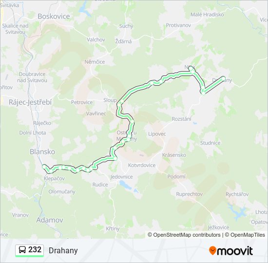 232 bus Line Map