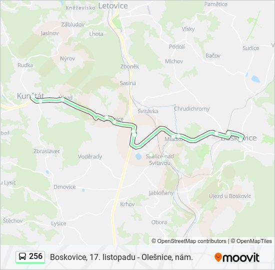 256 bus Line Map