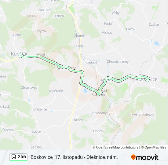 256 bus Line Map